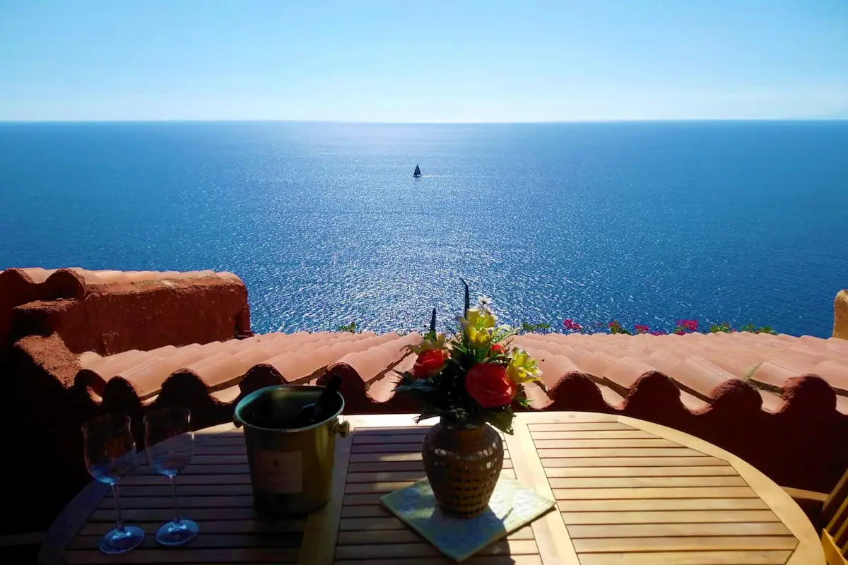 Sunset aperitivo on the terrace table